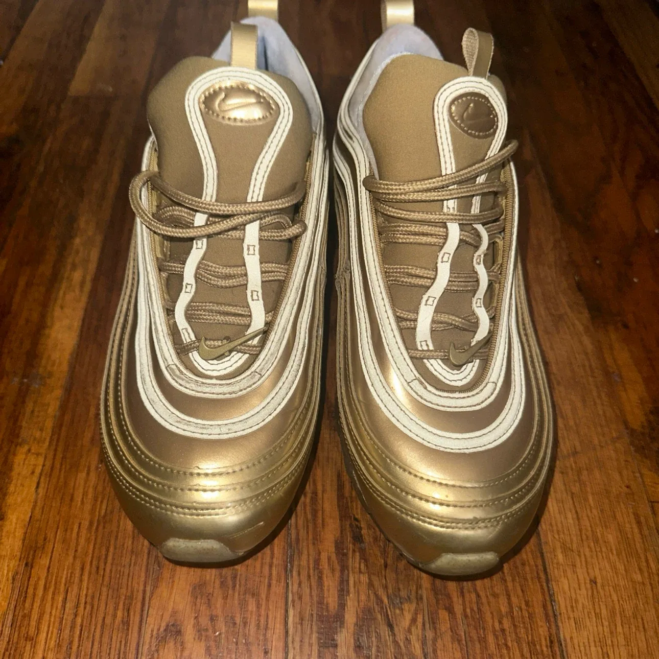 Nike Air Max 97 Gold Metallic Sneakers - photo 3