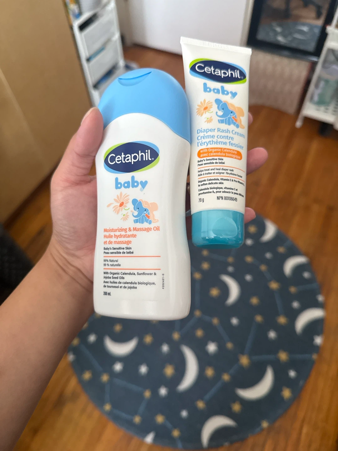 Cetaphil  Moisturizing & Massage Oil and Diaper  Rash Cream Set