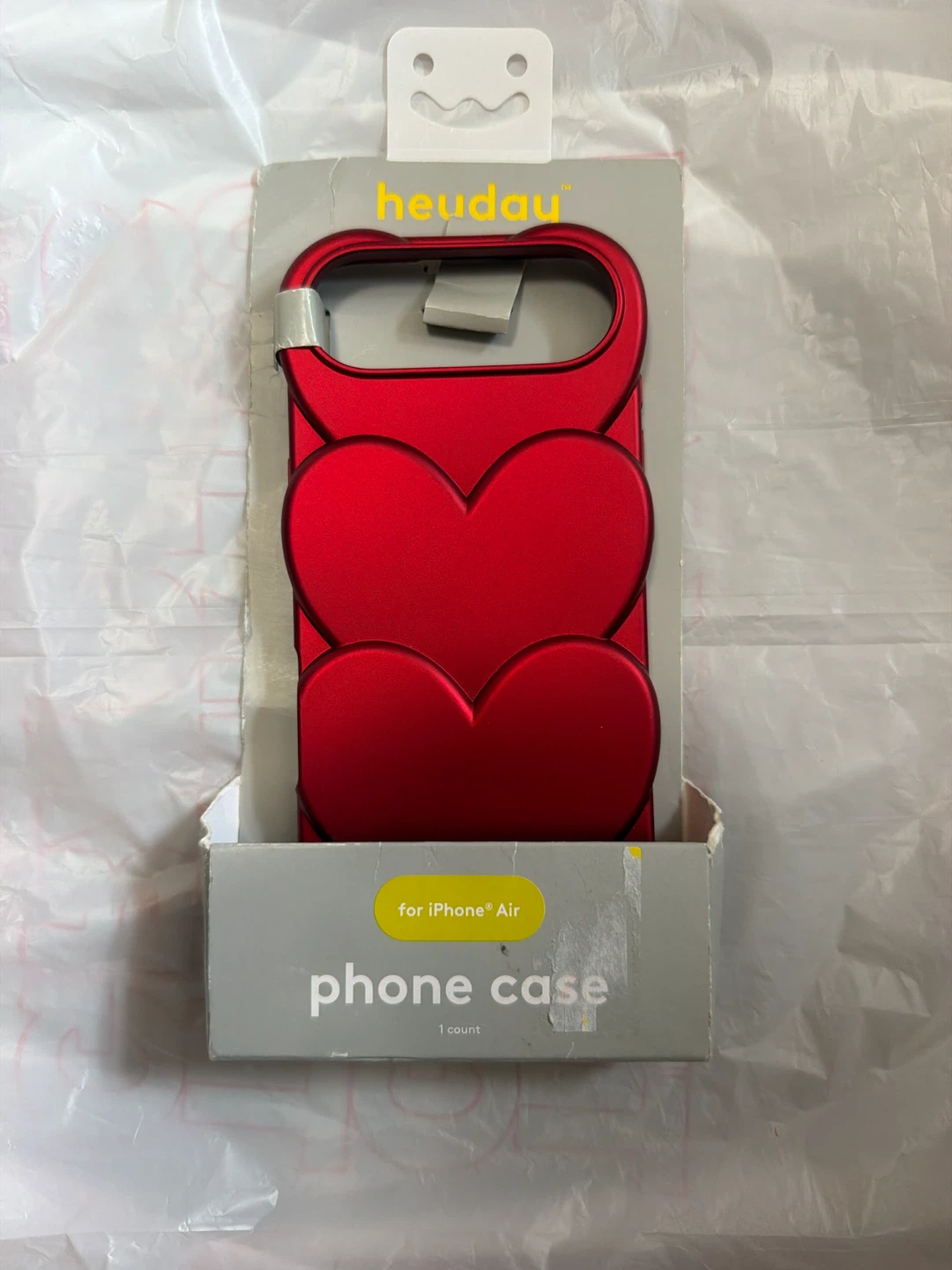 Heudau Red Heart Phone Case for iPhone Air