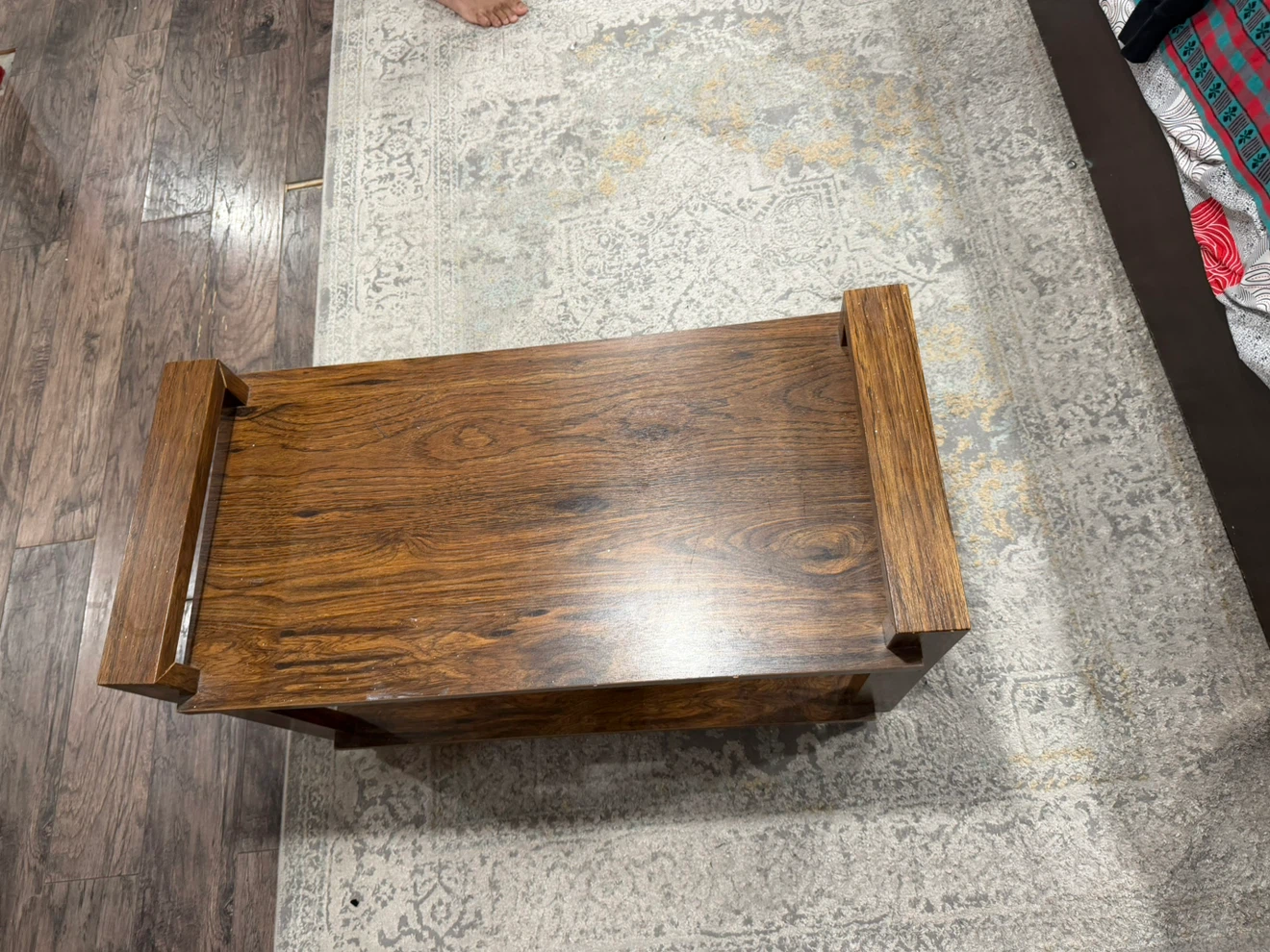 Wooden rolling cart