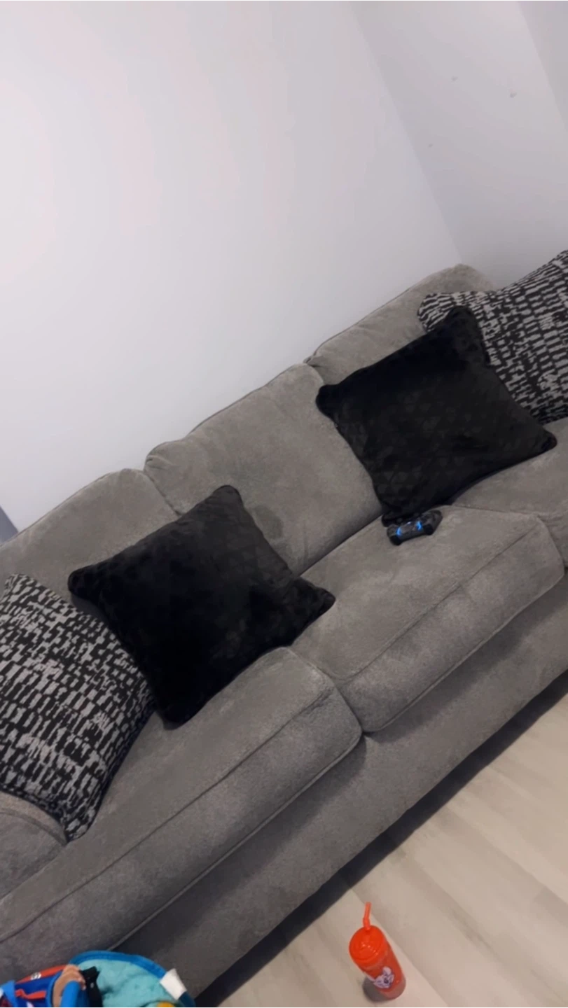 Gray 3 seater Sofa with Pillows