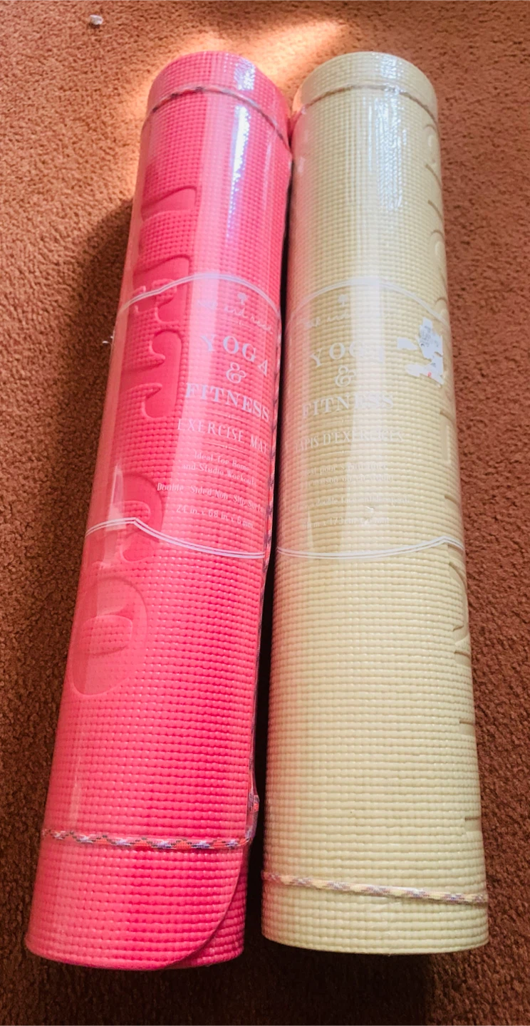 Yoga & Fitness Exercise Mats (Pink & Yellow)