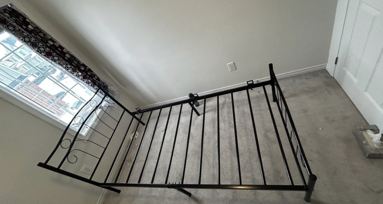 Black Metal Bed Frame - photo 2