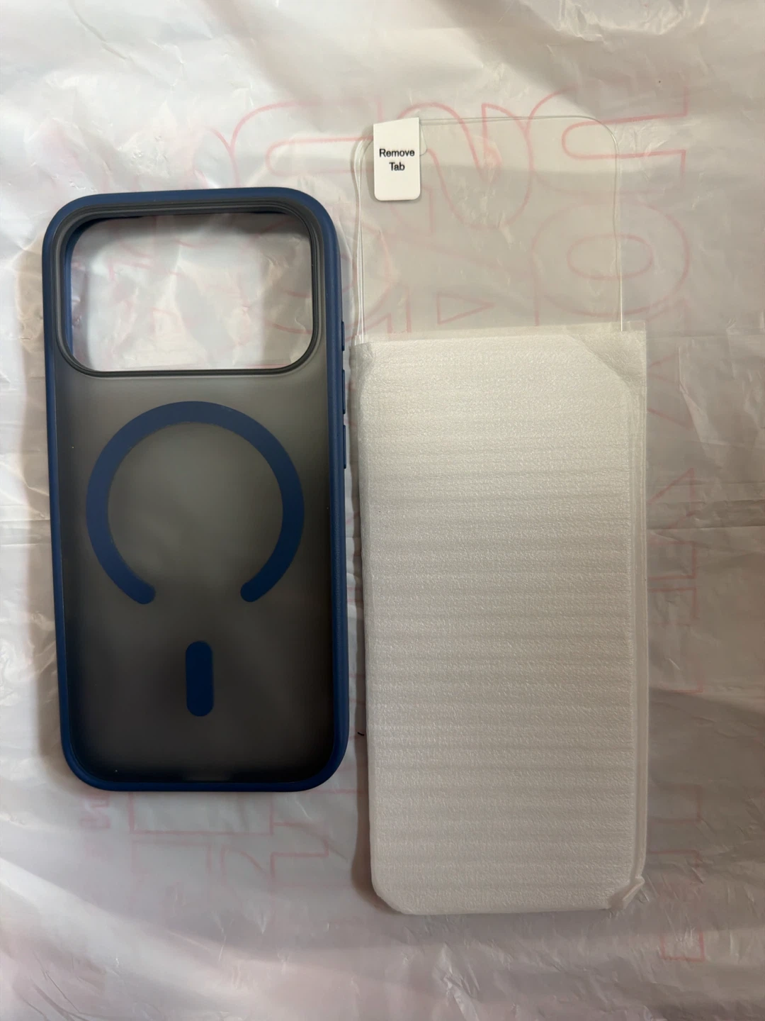 Blue MagSafe Phone 17 pro Case with Screen Protector