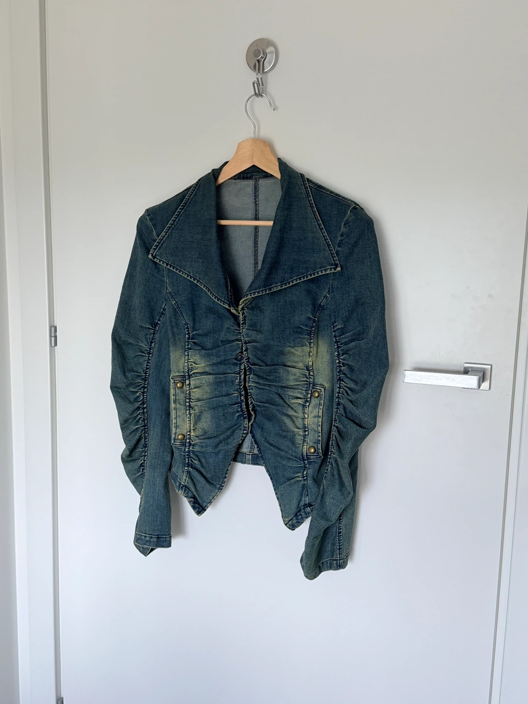 Women's Ruched Denim Jacket - photo 2