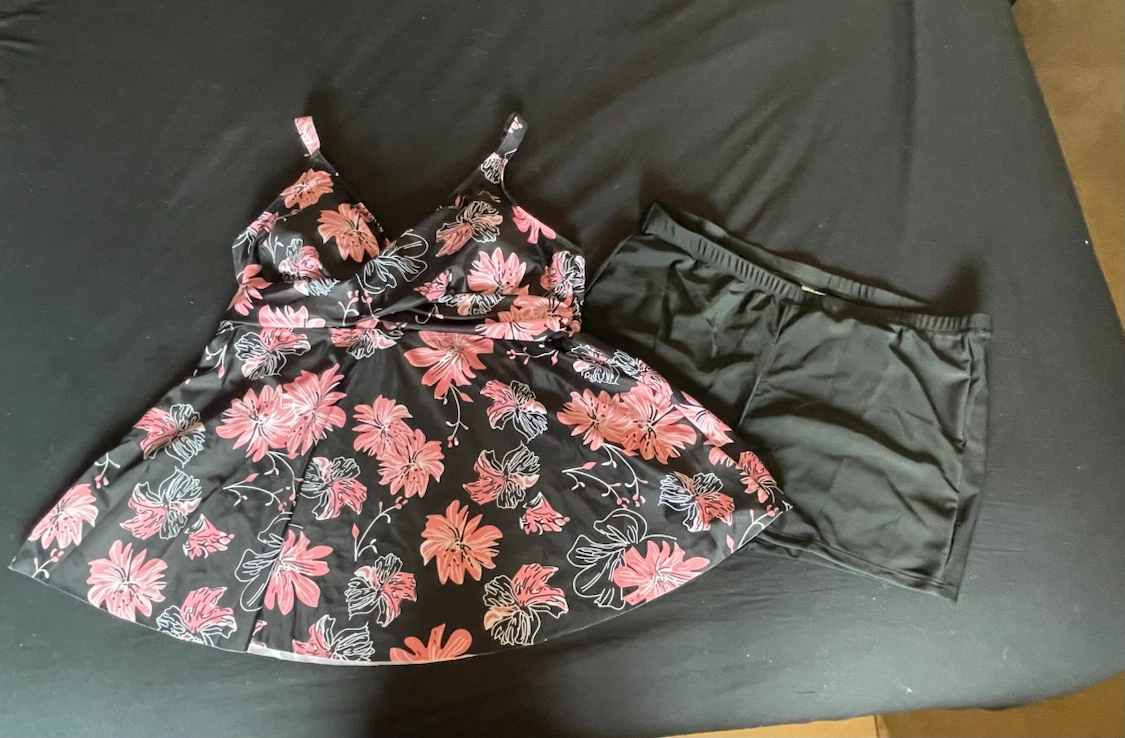 SHEIN 3XL Floral Swimsuit Tankini Set