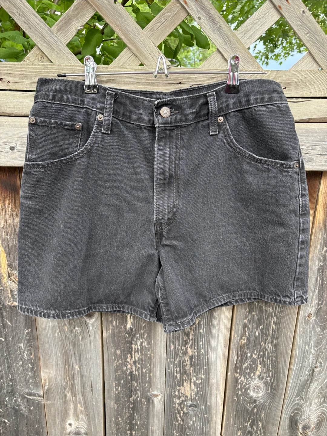 Levi's Black Denim Shorts Size 31 - photo 2