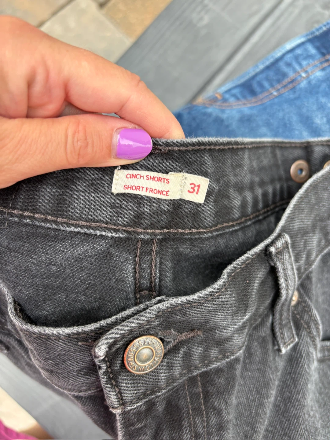 Levi's Black Denim Shorts Size 31 - photo 5
