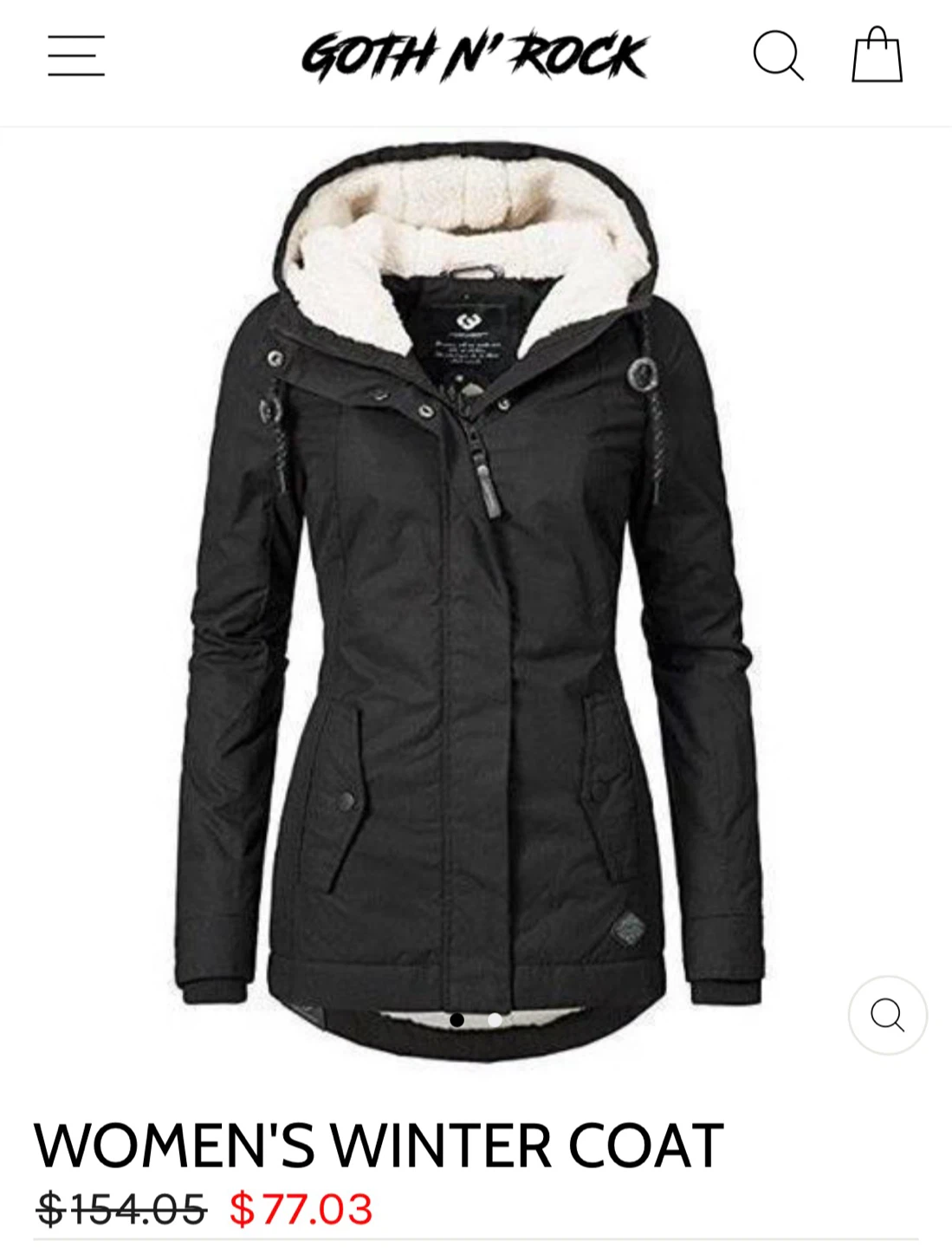 Women's black Winter Coat