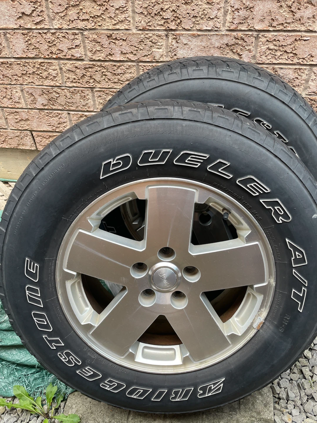 Jeep Rims with Bridgestone Dueler A/T Tires