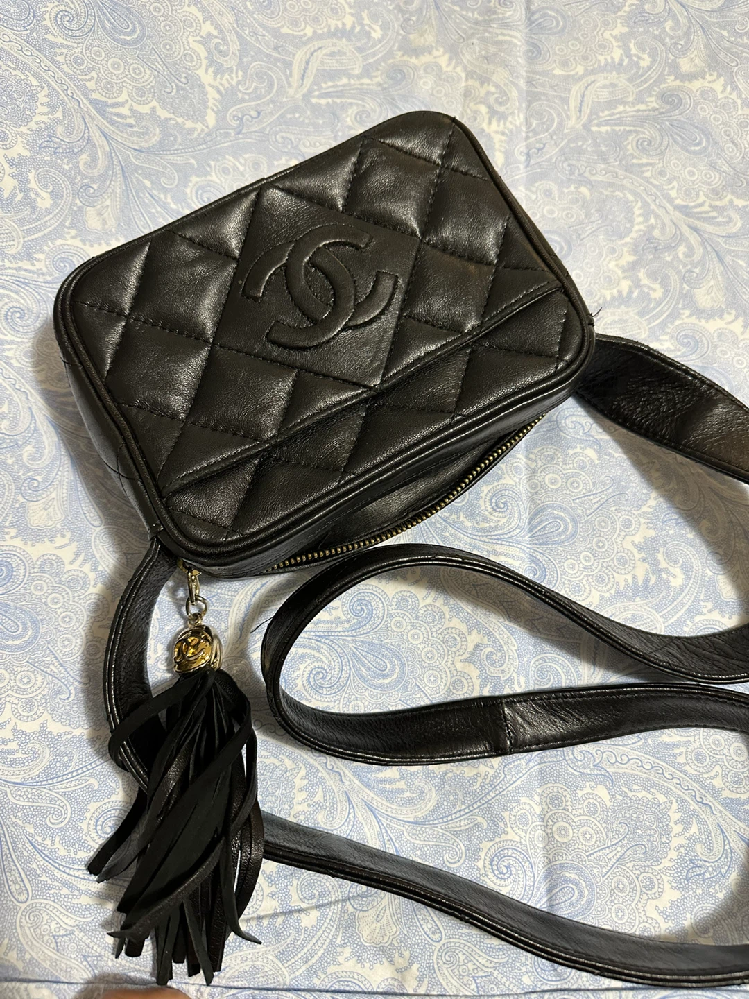 Chanel Quilted Leather Camera Bag with Tassel - photo 2