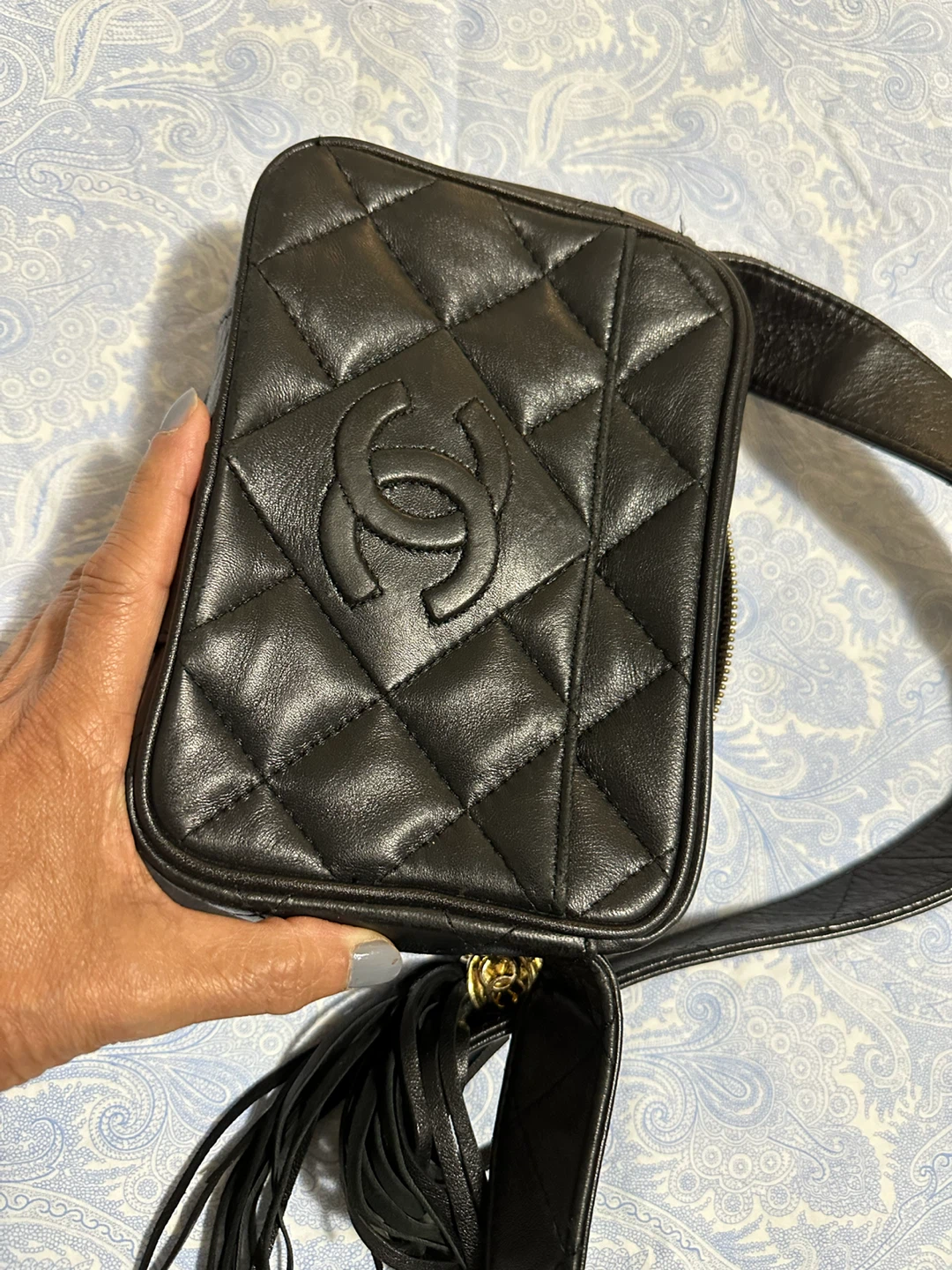 Chanel Quilted Leather Camera Bag with Tassel - photo 3