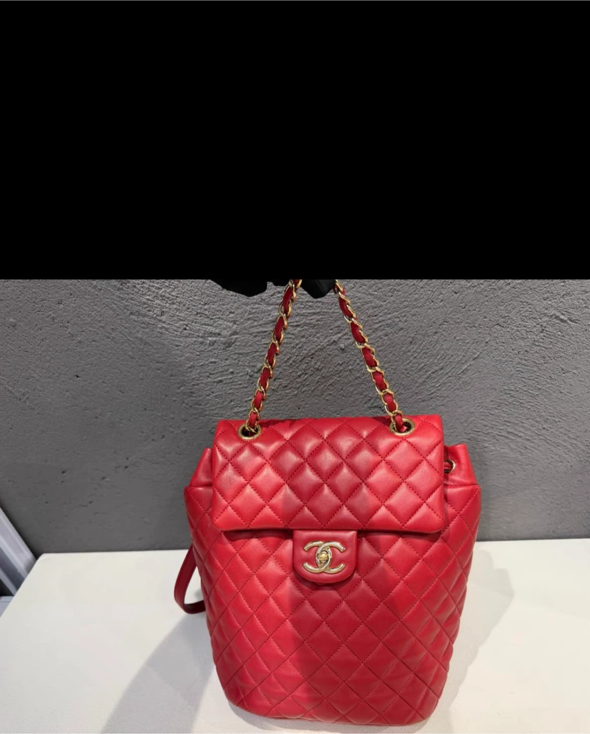 Chanel Quilted Leather Backpack Red - photo 2