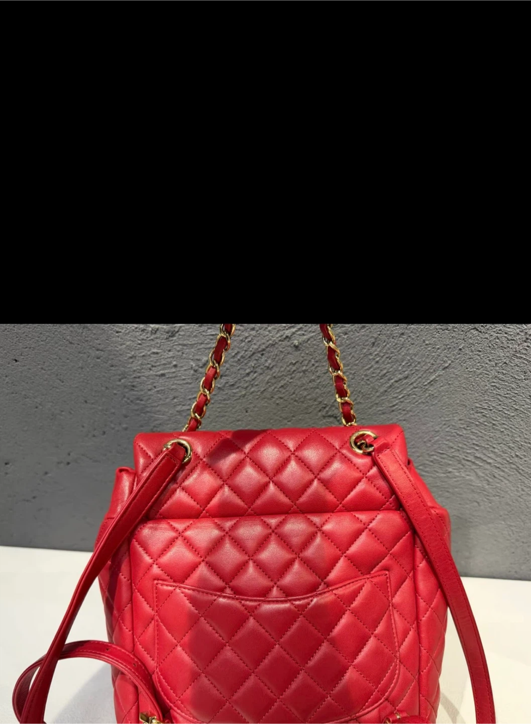 Chanel Quilted Leather Backpack Red - photo 3