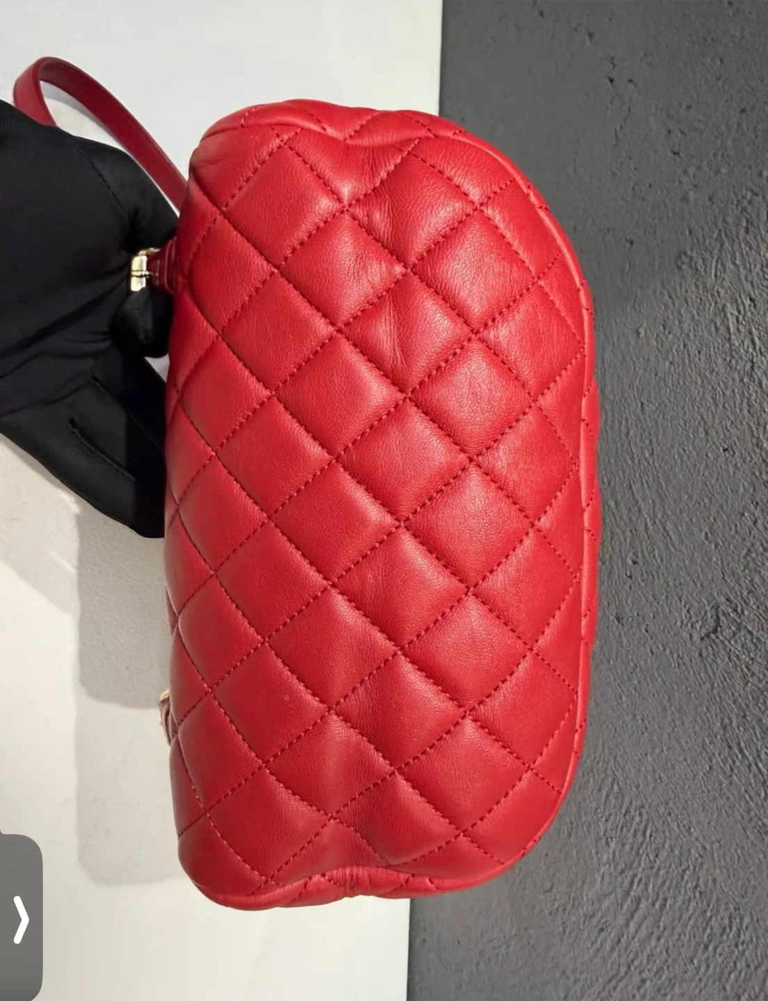 Chanel Quilted Leather Backpack Red - photo 4