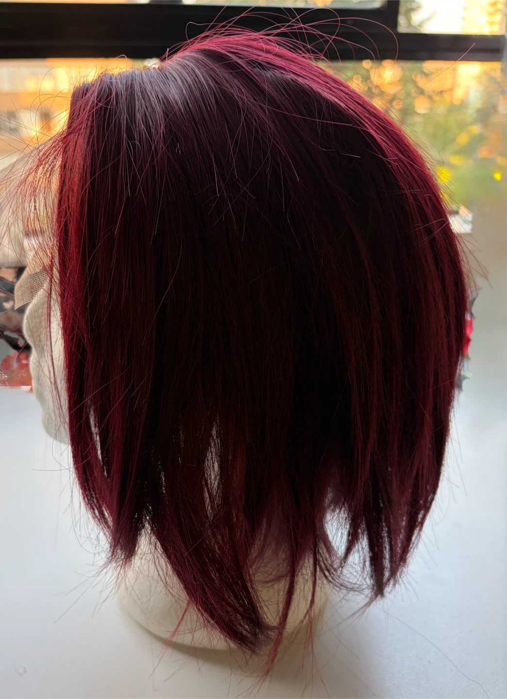 Burgundy Bob Wig