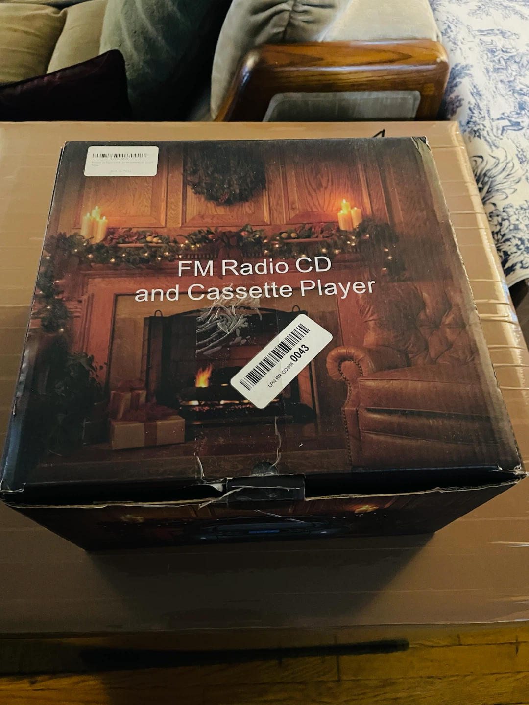 Black FM Radio CD and Cassette Player with Power Cord