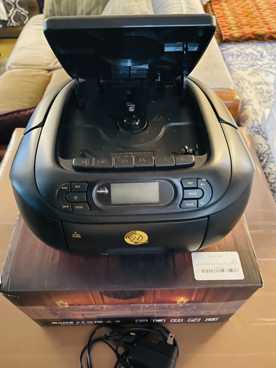 Black FM Radio CD and Cassette Player with Power Cord - photo 3
