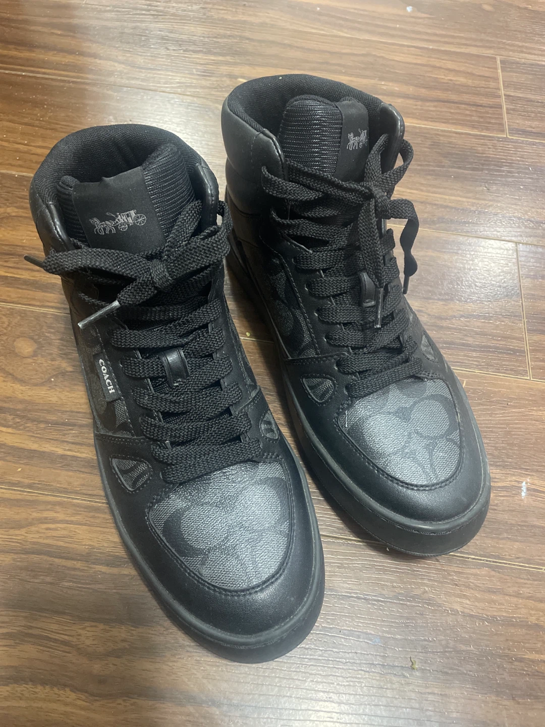 Black COACH High-Top Sneakers