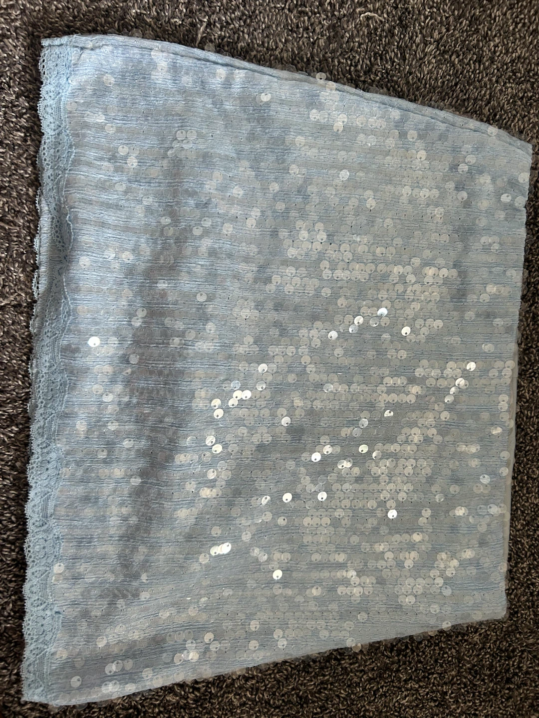 Bershka Blue Sequin Top XS