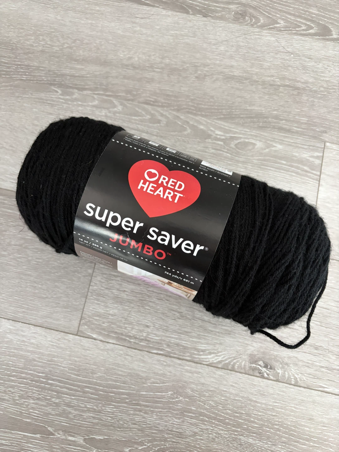 Red Heart Super Saver Jumbo Yarn - Black