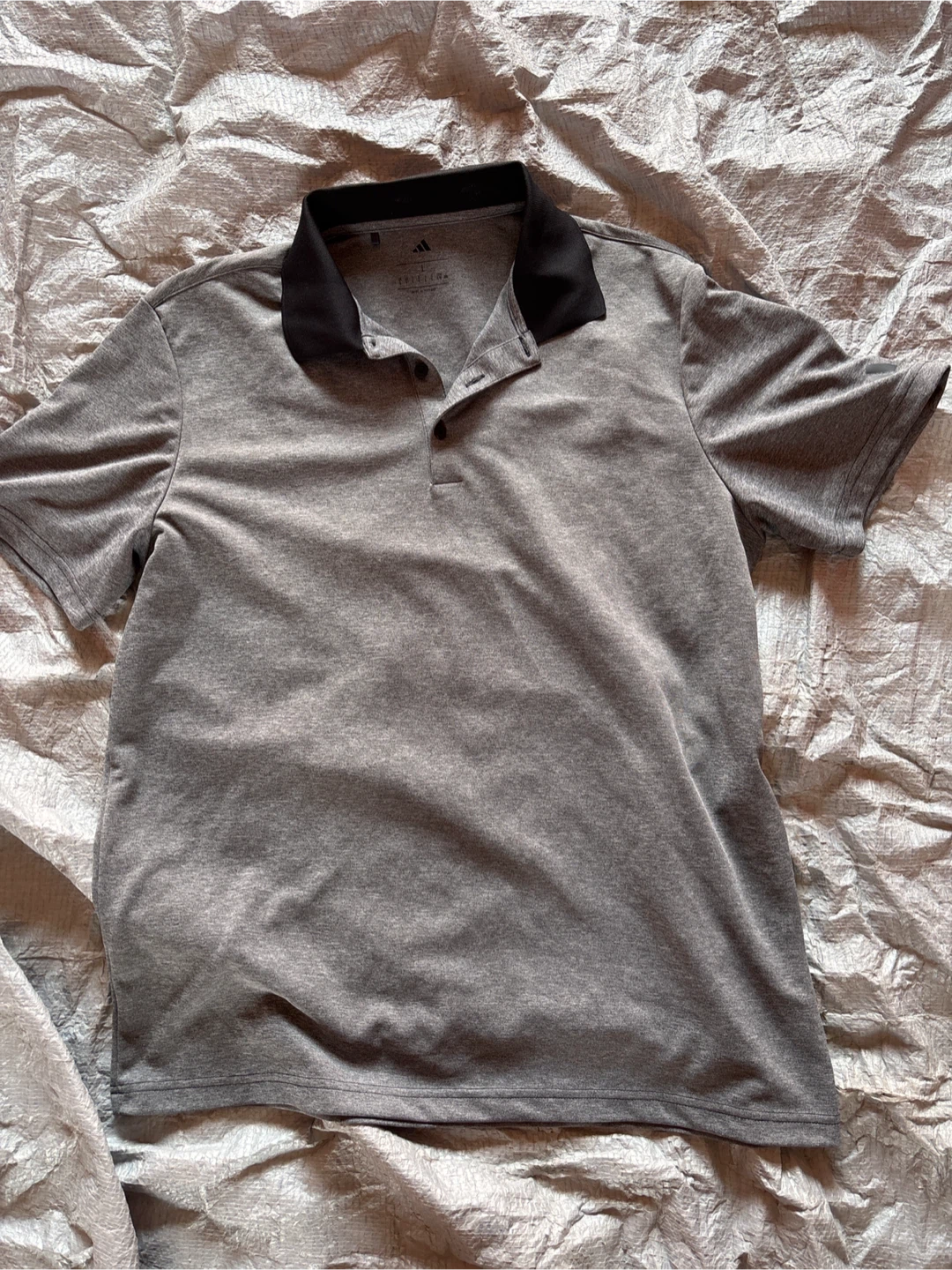 NWOT Adidas Men's Grey Climalite Polo Shirt - Large