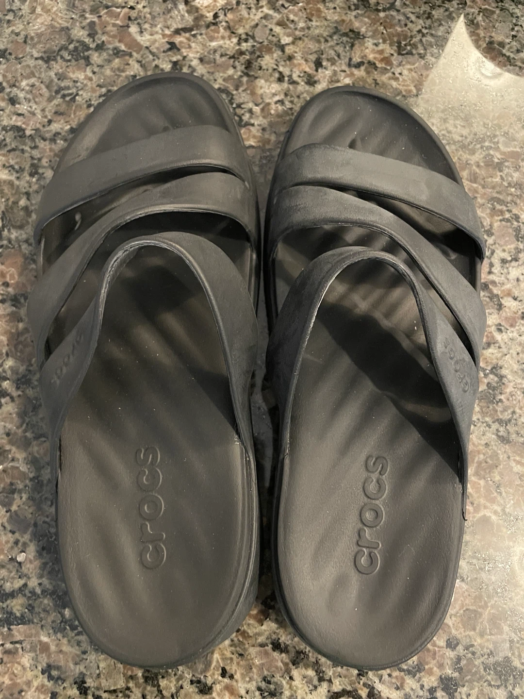 Crocs Women's Getaway Platform Strappy Sandals in Black