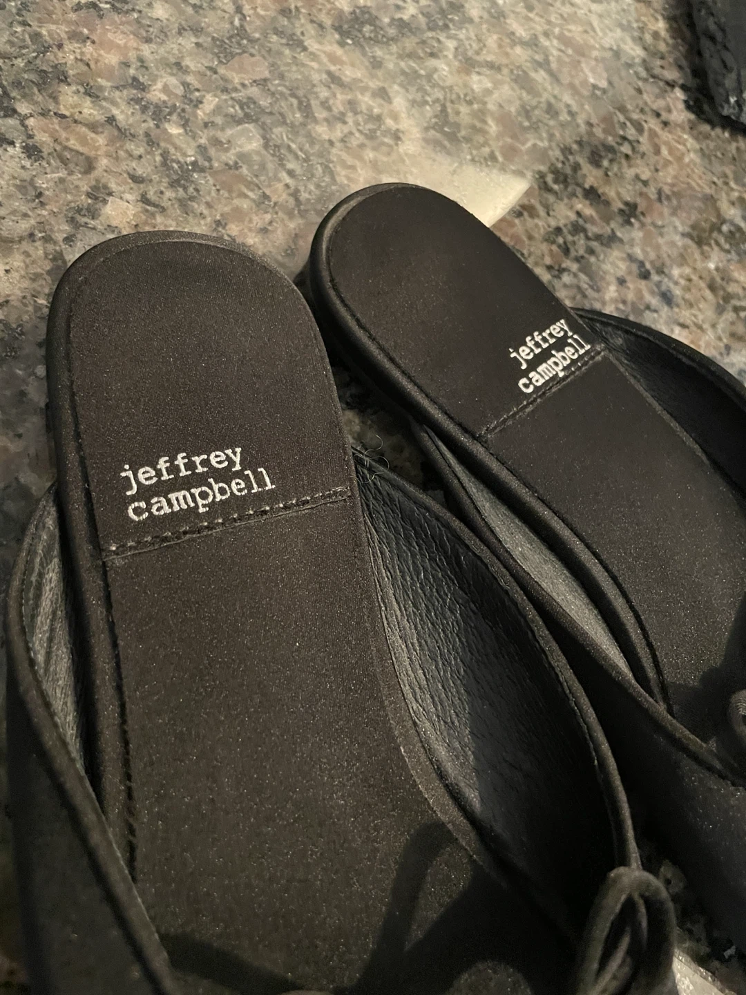 Jeffrey Campbell Elaine Satin Ballet Slipper Mules in Black - photo 2