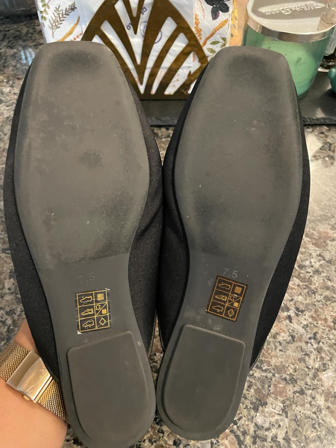 Jeffrey Campbell Elaine Satin Ballet Slipper Mules in Black - photo 4