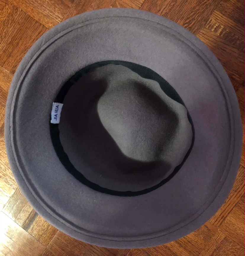 JIA IRUA Women's Grey Felt Hat with Flower Accent - photo 2