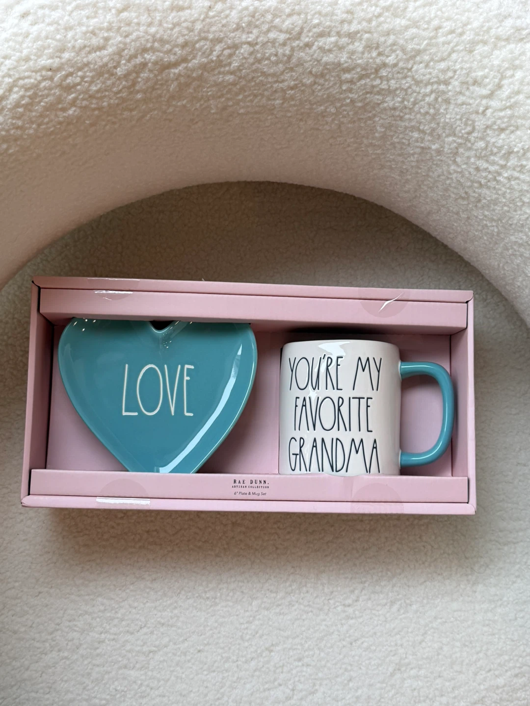 Rae Dunn "You're My Favorite Grandma" Mug & Heart Plate Set - photo 2