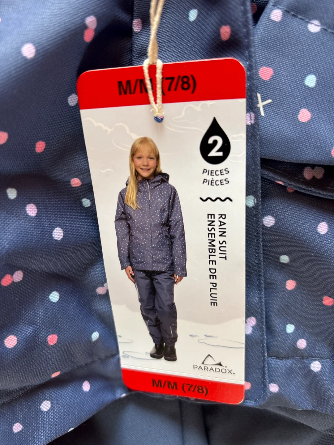 Paradox Kids Rain Suit M/M (7/8) Blue Polka Dot - photo 2