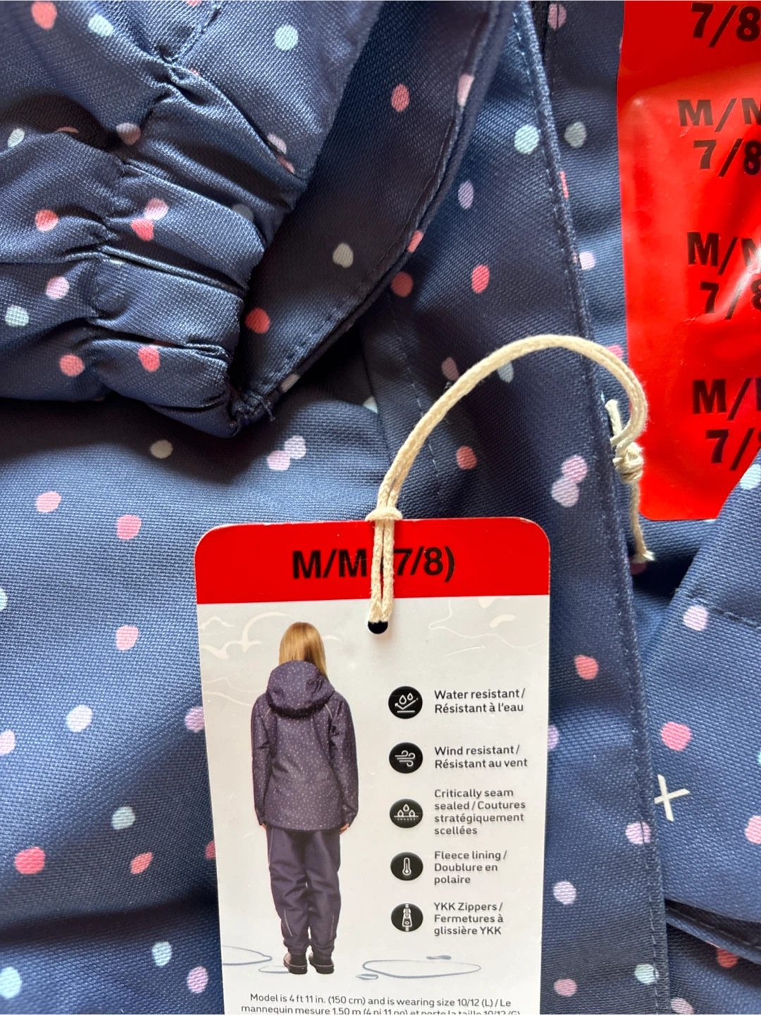 Paradox Kids Rain Suit M/M (7/8) Blue Polka Dot - photo 3