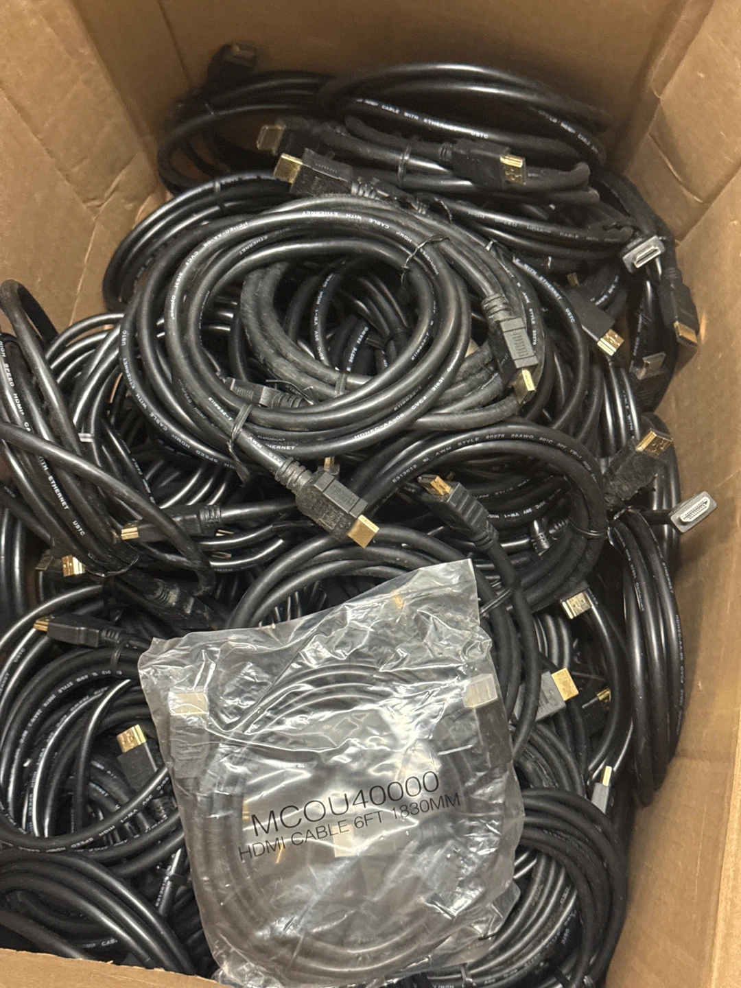 Lot of 100. HDMI High Speed Cable 6ft with Ethernet - MCOU40000