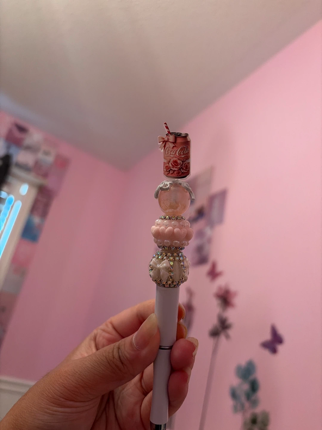 Coca-Cola Rose Beaded Pen