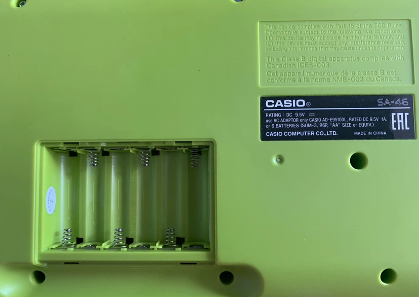 Casio SA-46 Electronic Keyboard - photo 3