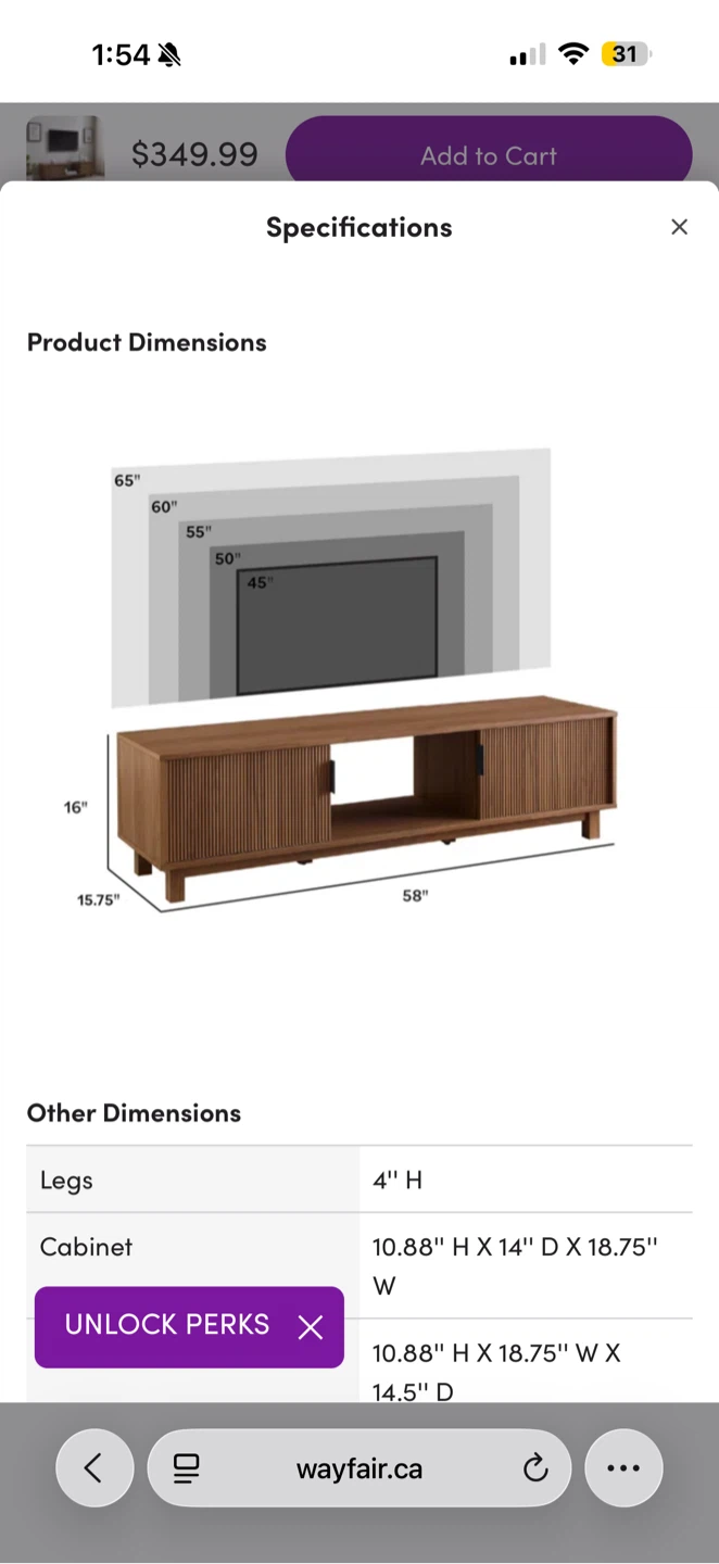 Farmann Reeded 2-Door TV Stand - photo 2