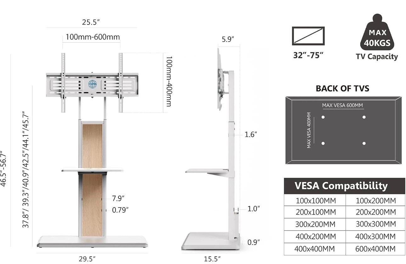 TV Stand with Mount for 32"-75" TVs - photo 4
