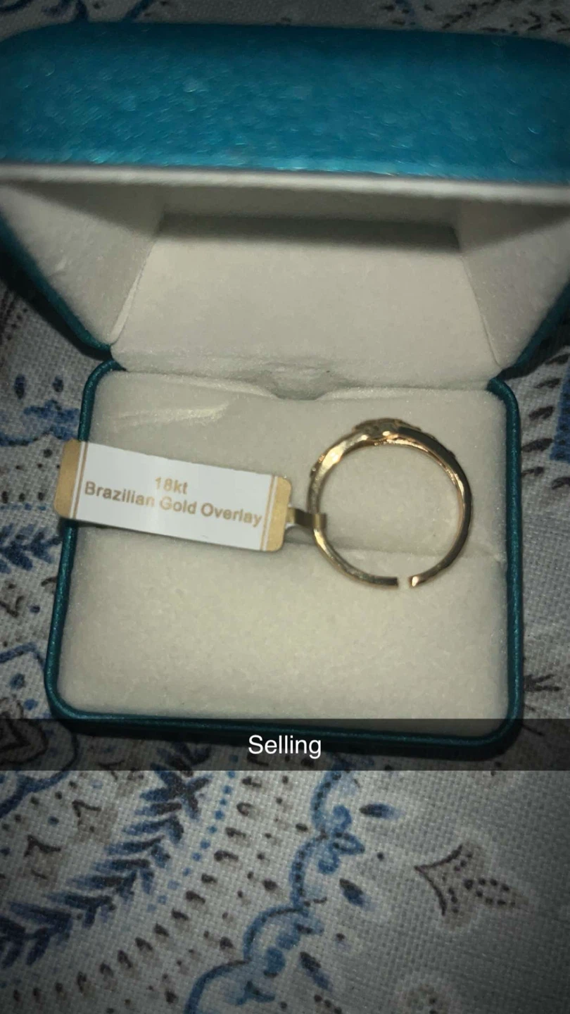 Gold Heart Ring with Pink Stone - photo 2