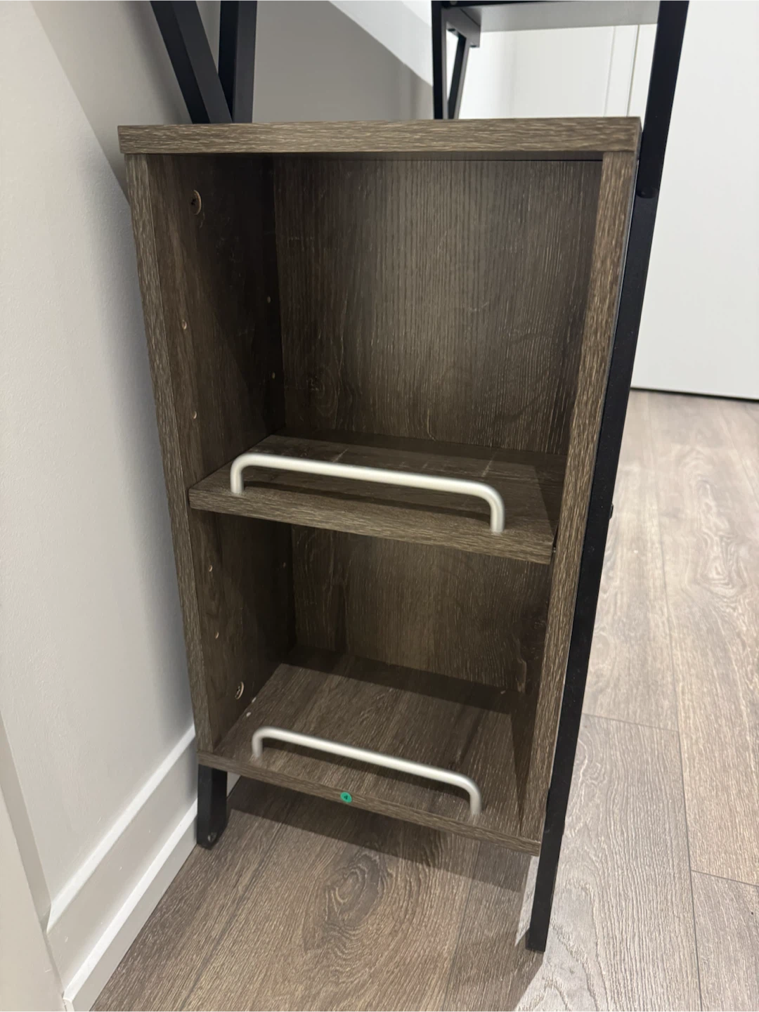 Dark Wood Cabinet with Shelving and Two Doors - photo 4