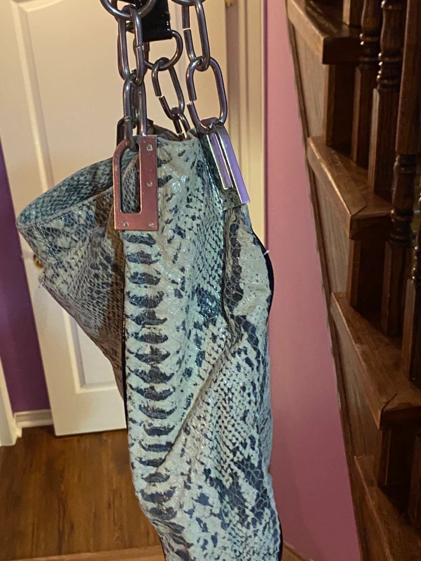Snakeskin print hobo handbag - photo 3