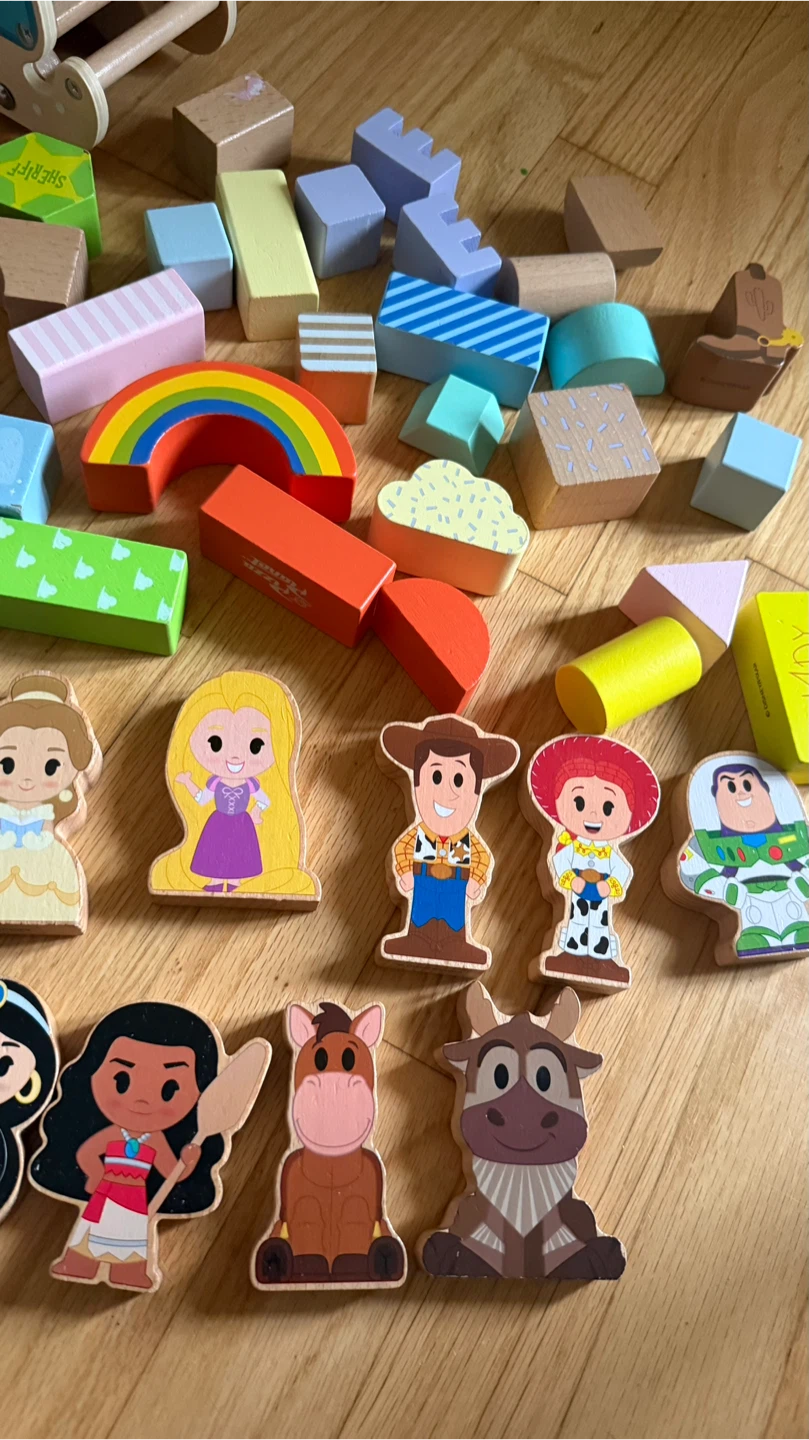 Disney Princess and Toy Story Wooden Blocks Sled - photo 3