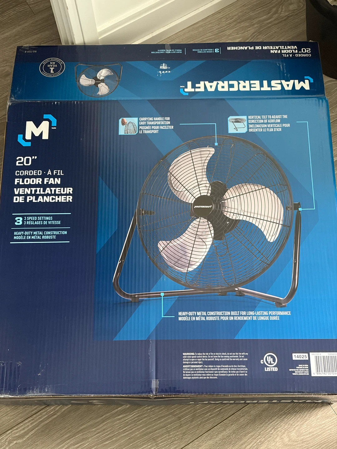 Mastercraft 20" Corded Floor Fan - photo 3