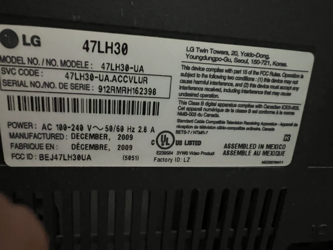 47" LG Full HD TV - Great Condition (Renovation Sale) - photo 5