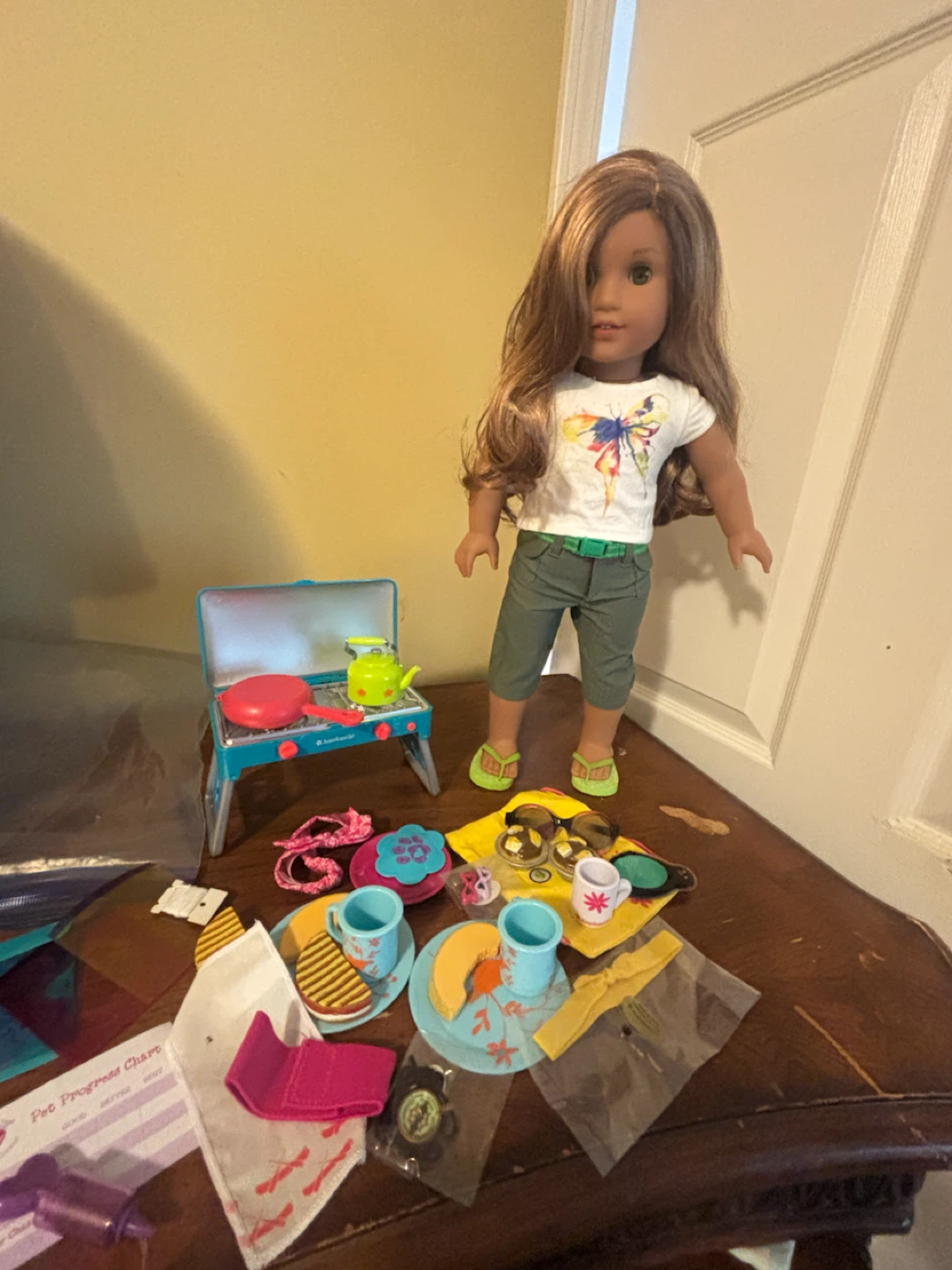 American Girl Doll and  Camping Set  Accessories