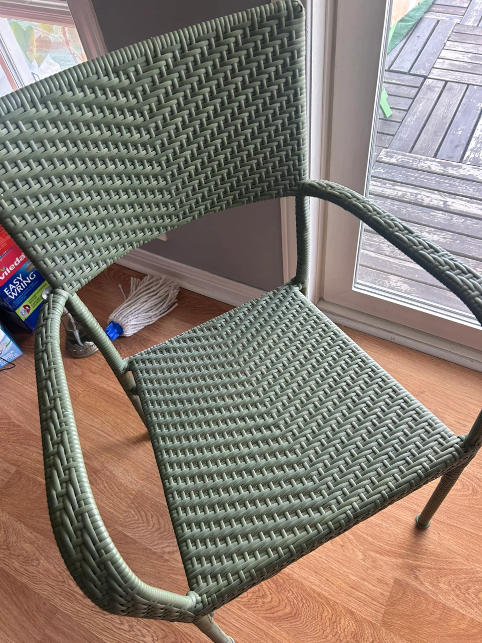 Green Wicker Patio Chair