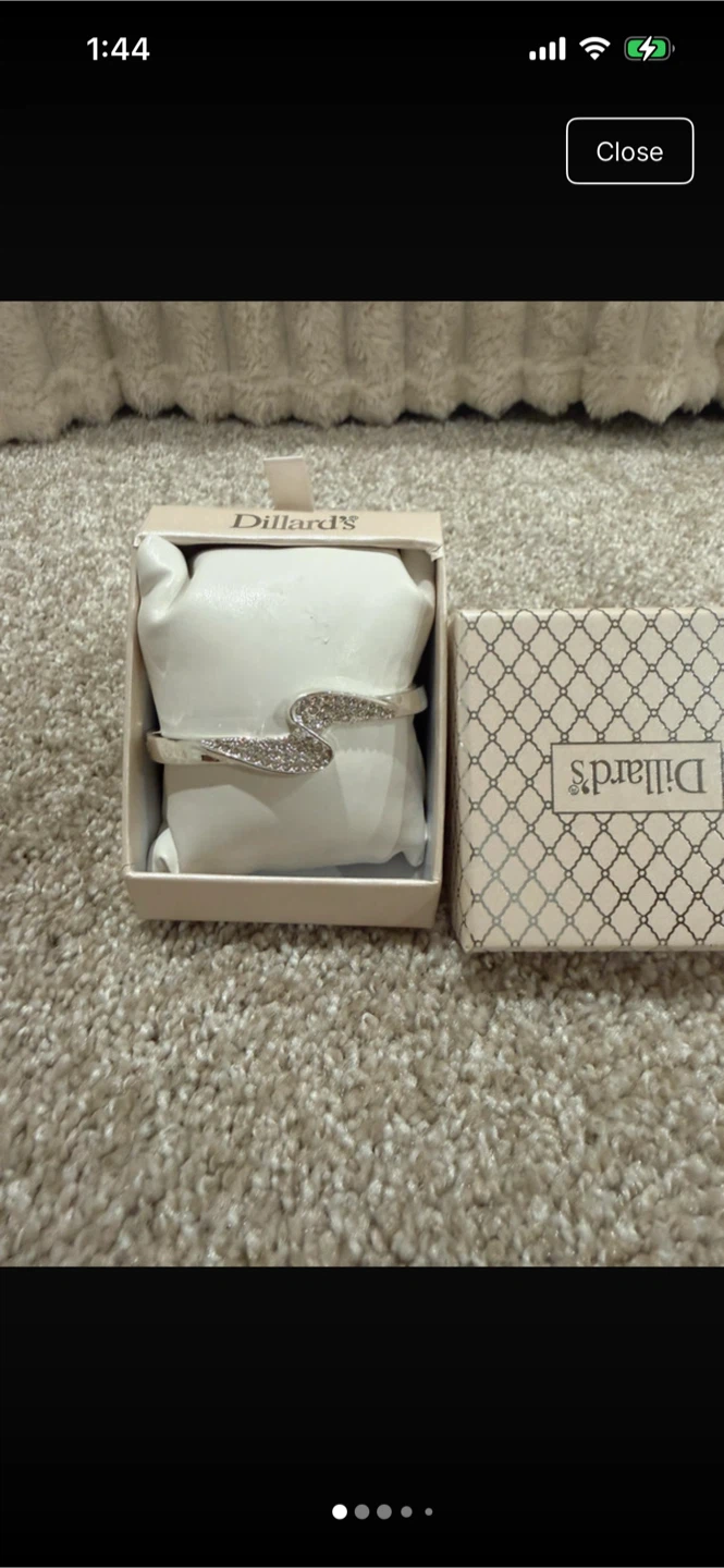 Dillard's Rhinestone Swirl Bangle Bracelet