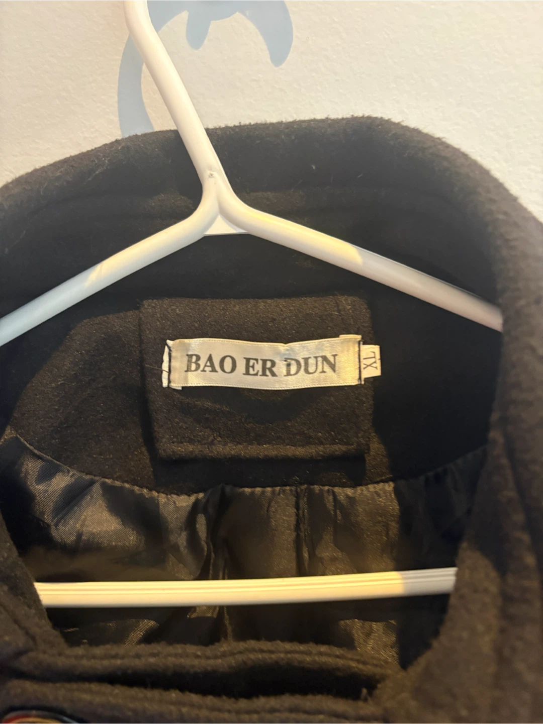 BAO ER DUN Black Double-Breasted Coat - XL - photo 2