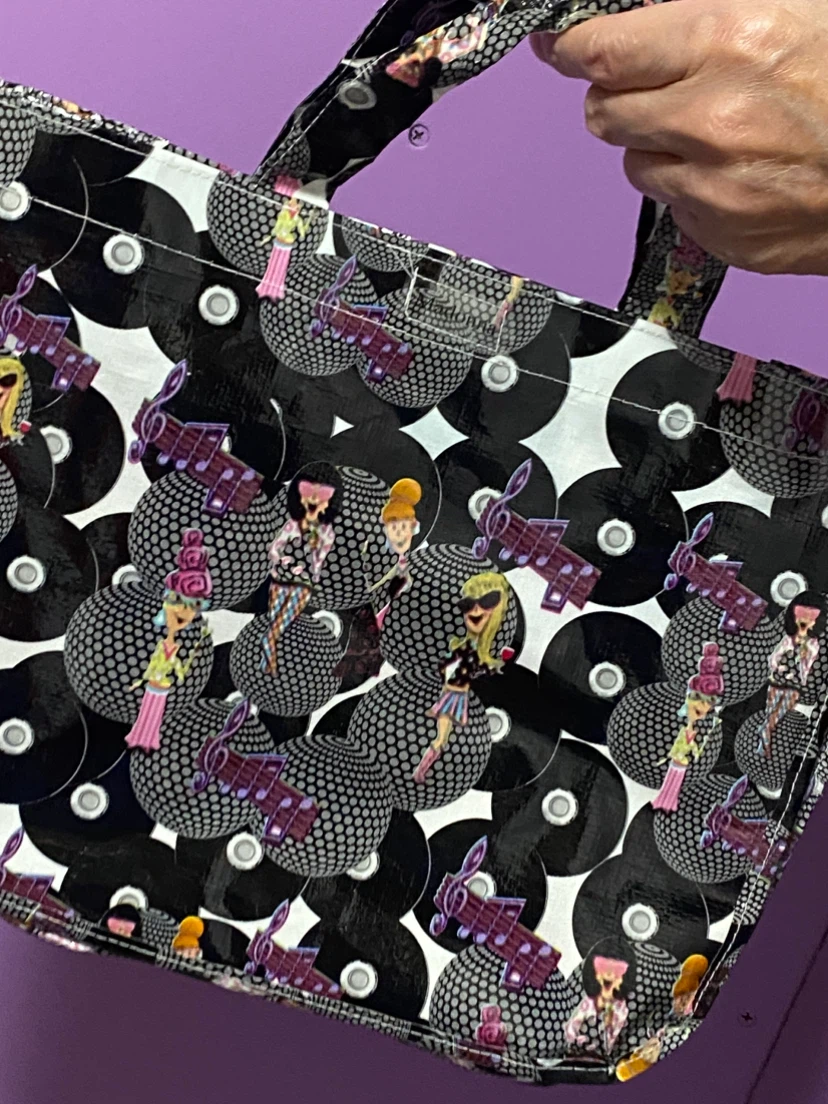 Tote Bag with Disco Ball and Music Note Print - photo 2