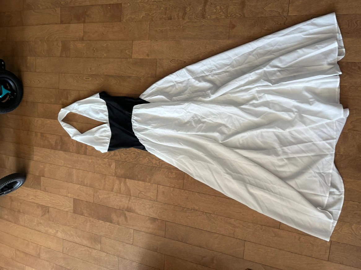 White and Black Halter Dress - photo 2